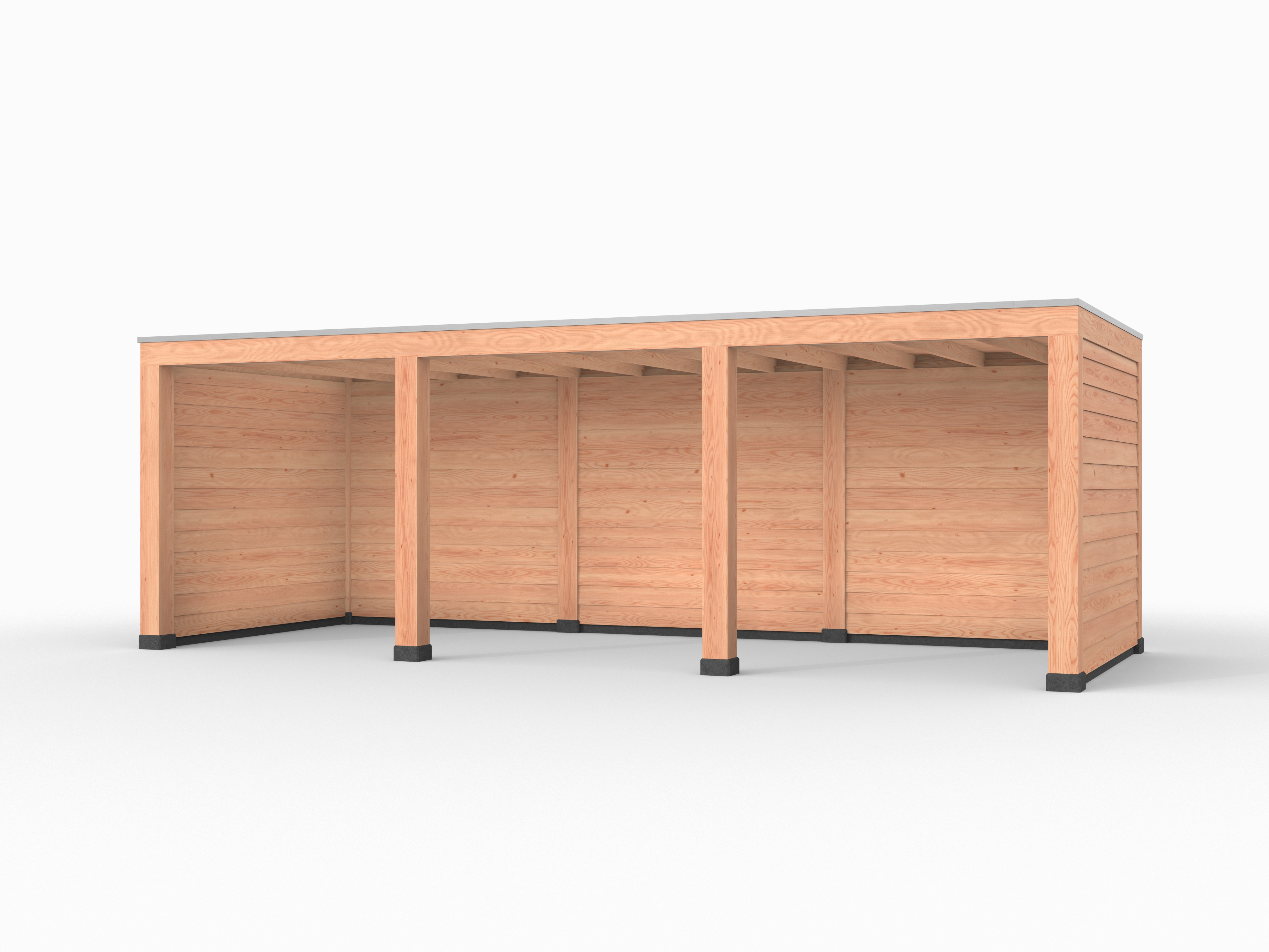 Douglas overkapping, 750 x 300, met achterwand en twee zijwanden, Westwood Modern Basic - Afbeelding 1